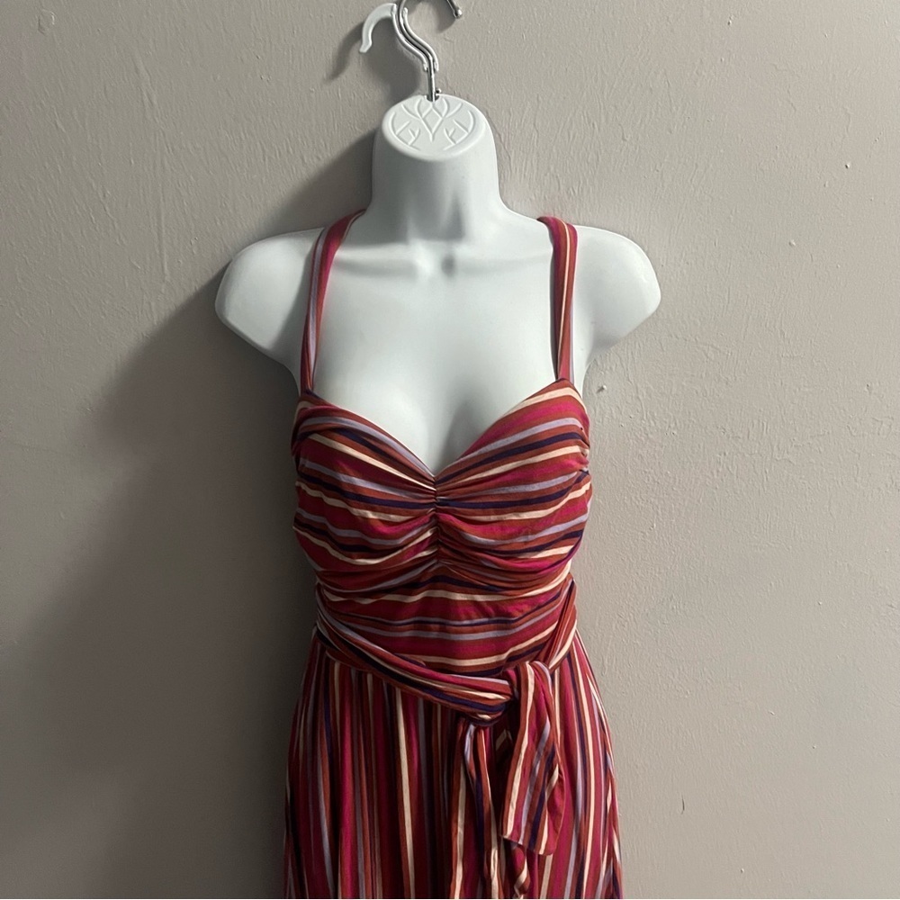Anthropologie Maeve Pink Striped Gabriela Ruffle Dress XS - Picture 13 of 16